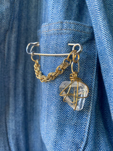 Lapel Pin / Clear Heart